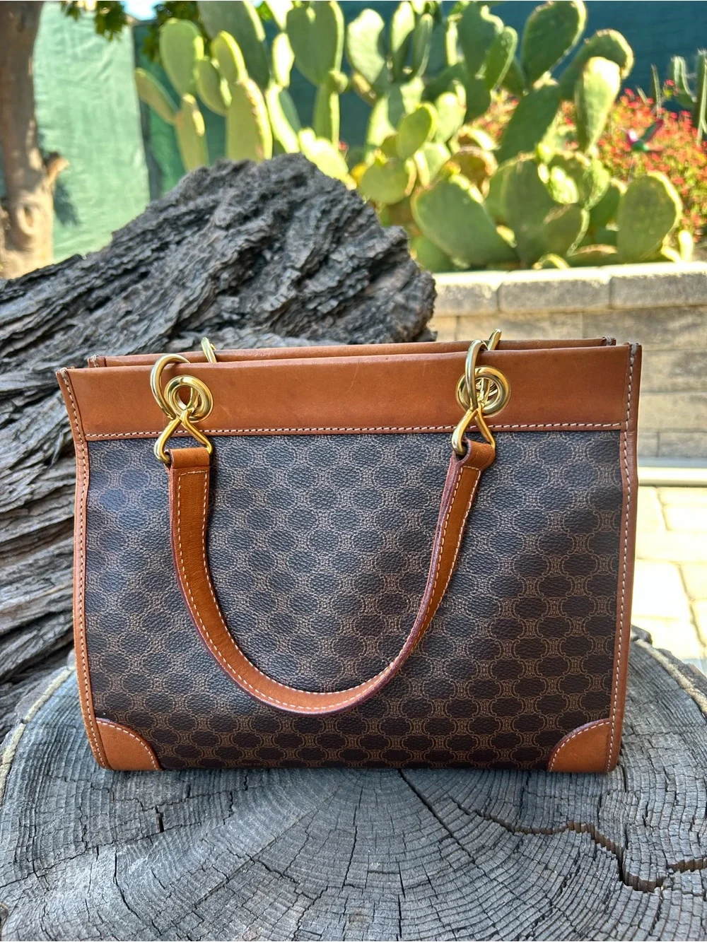 Celine Vintage Brown Tote